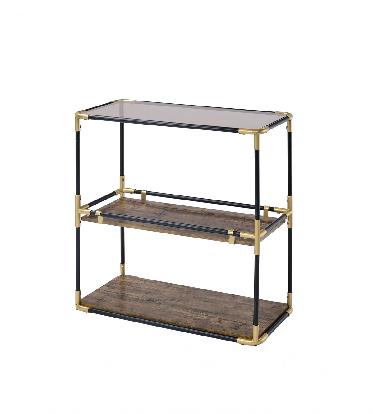 Black Solid Wood Leg Console Table By Homeroots | Side Tables | Modishstore