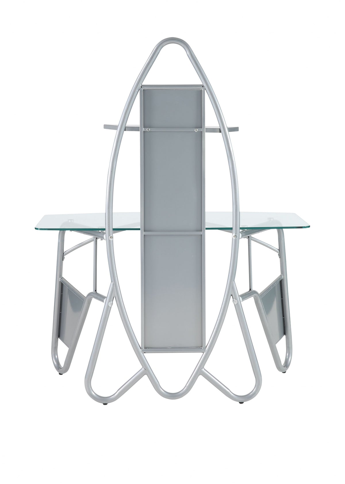 Silver Metal Desk By Homeroots | Desks | Modishstore - 4