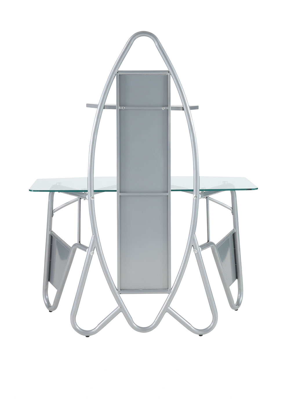 Silver Metal Desk By Homeroots | Desks | Modishstore - 4