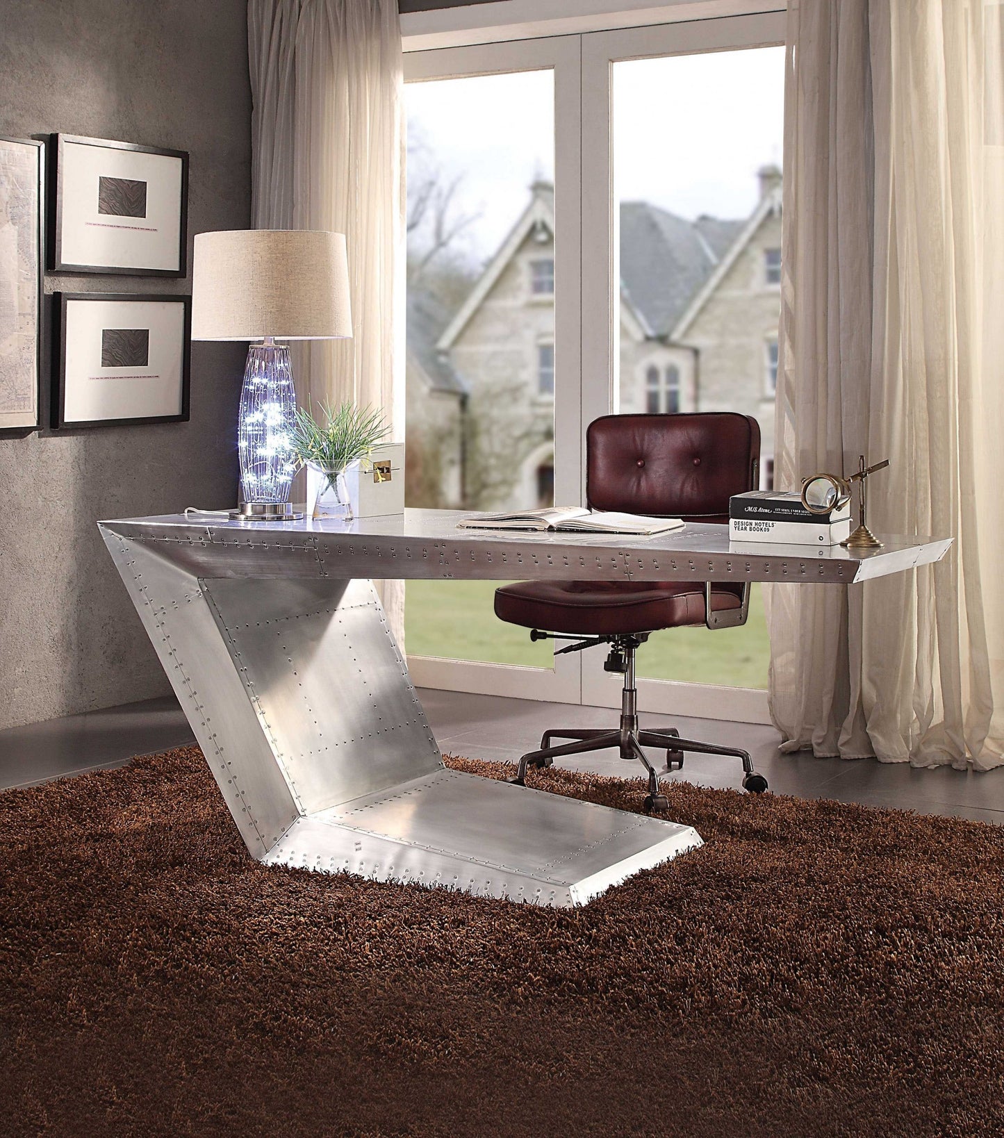 Aluminum Desk By Homeroots | Desks | Modishstore