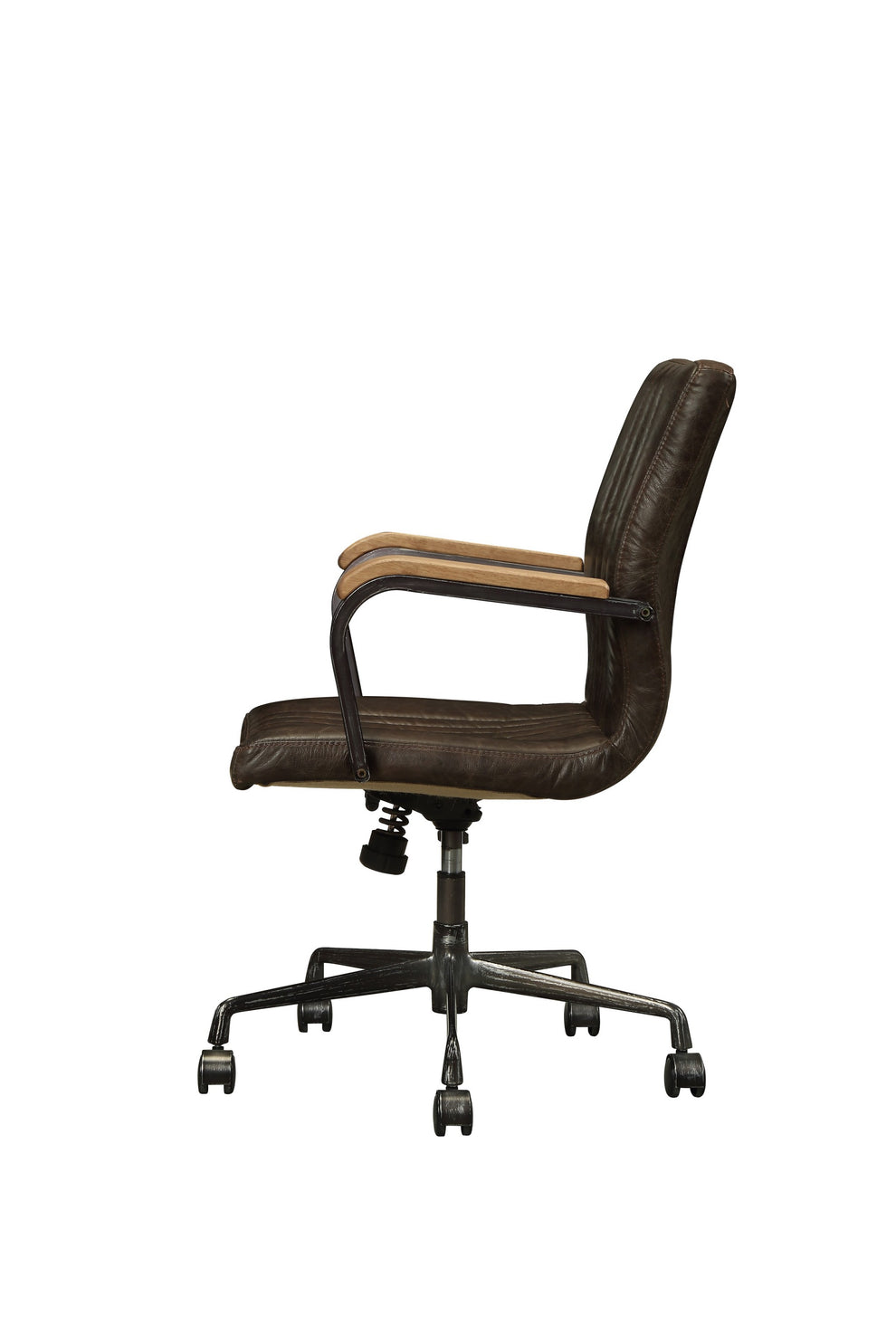 Distressed Chocolate Top Grain Leather Eecutive Office Chair By Homeroots | Office Chairs | Modishstore - 4