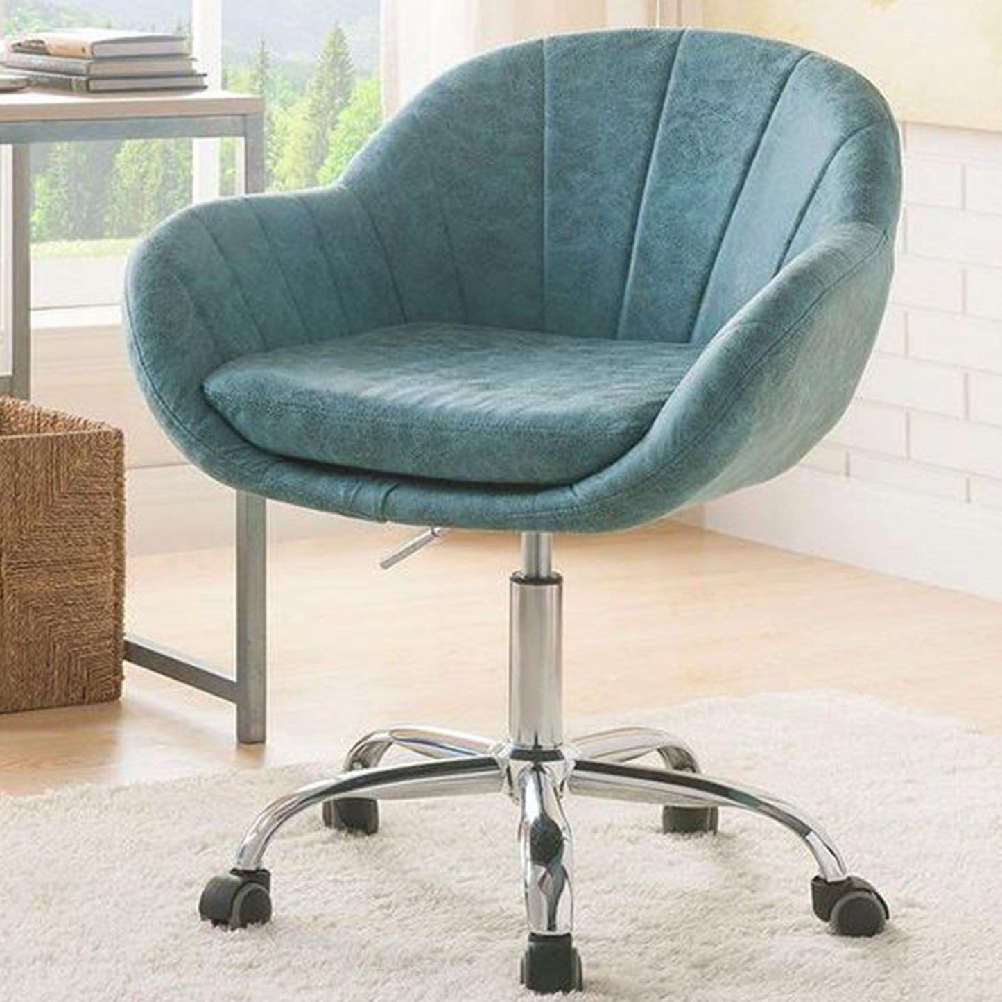 Peacock Metal Tube Office Chair By Homeroots | Office Chairs | Modishstore