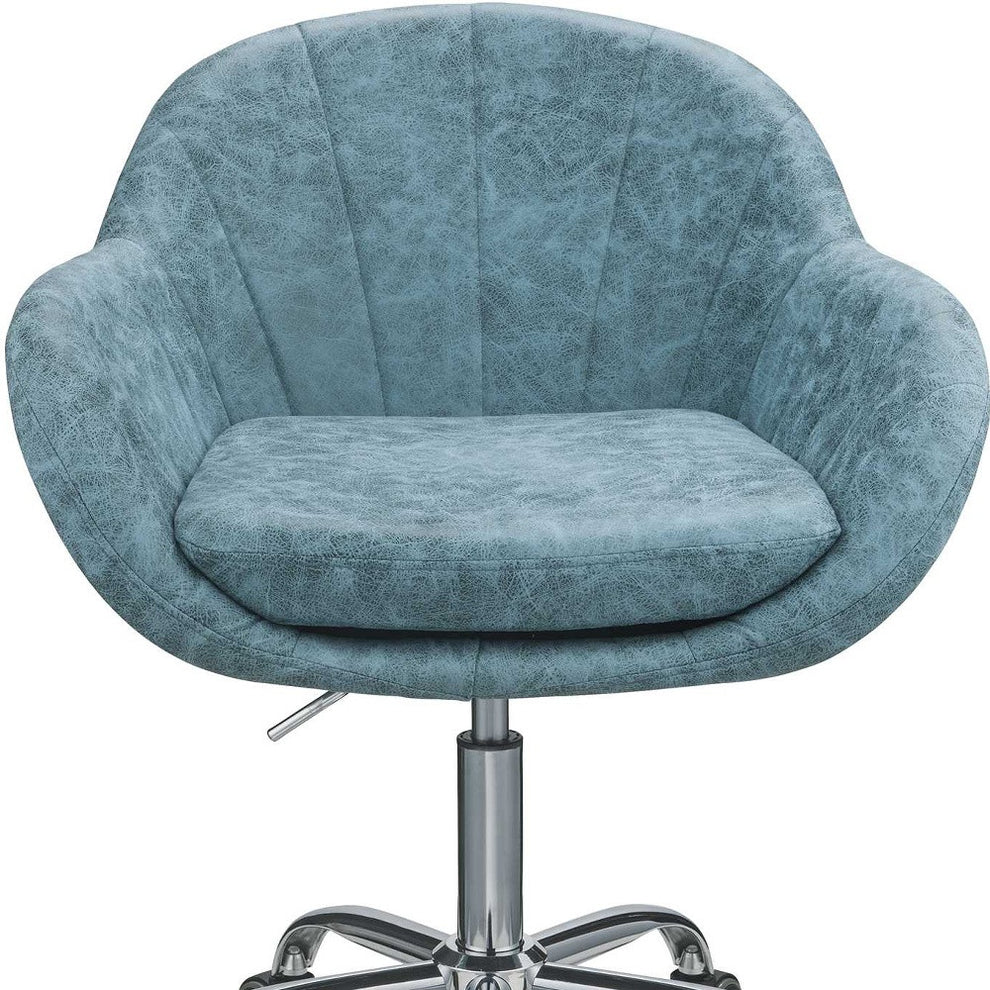 Peacock Metal Tube Office Chair By Homeroots | Office Chairs | Modishstore - 5