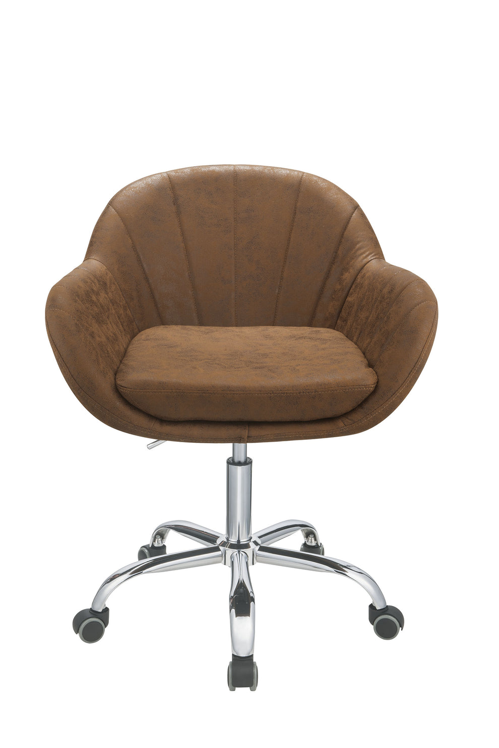 Brown Metal Tube Office Chair By Homeroots | Office Chairs | Modishstore - 2