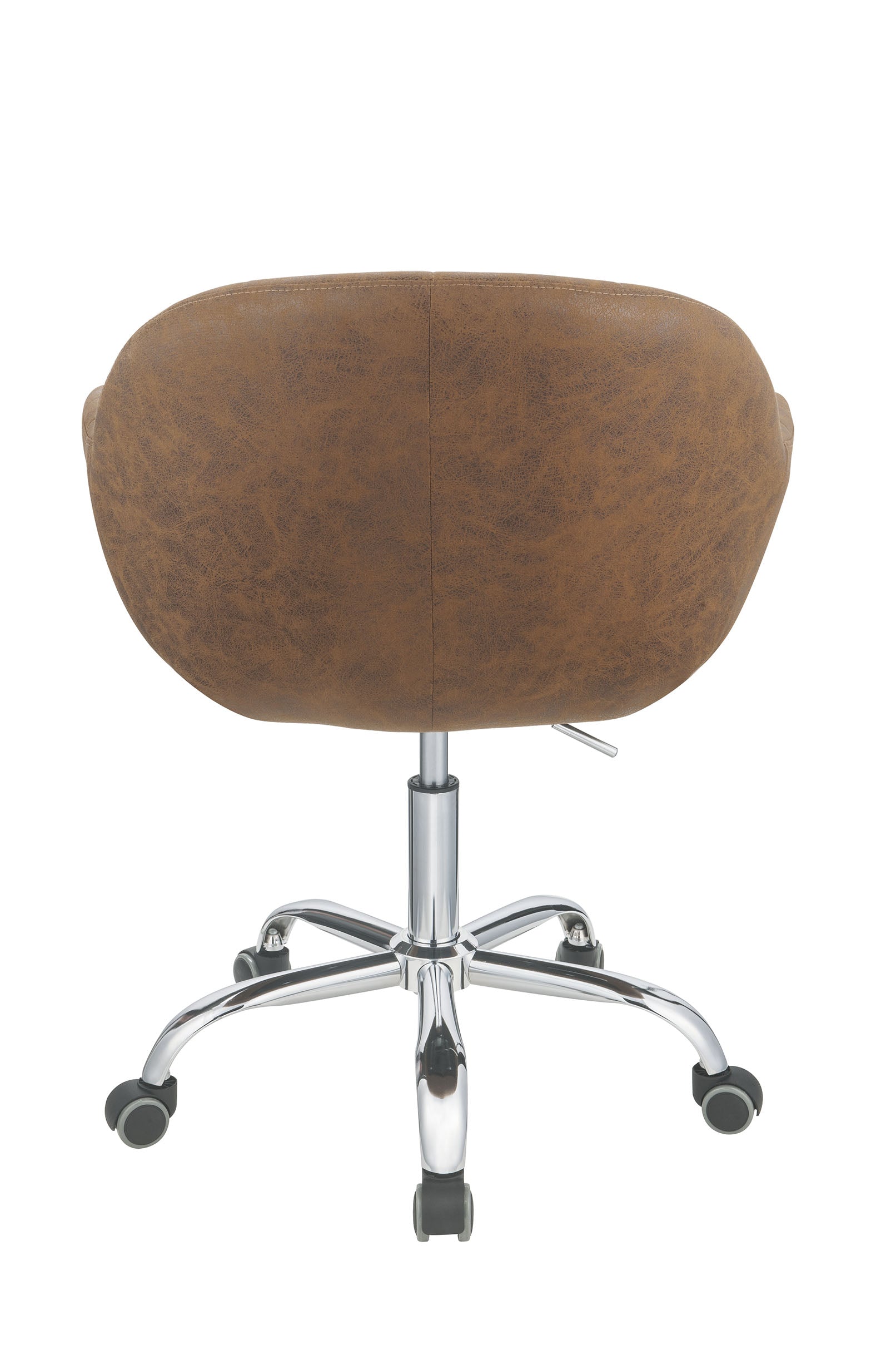 Brown Metal Tube Office Chair By Homeroots | Office Chairs | Modishstore - 3