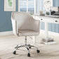 Champagne Velvet Office Chair By Homeroots | Office Chairs | Modishstore