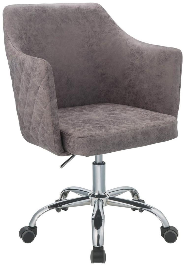 Dark Frey Antique Pu Office Chair By Homeroots | Office Chairs | Modishstore - 2