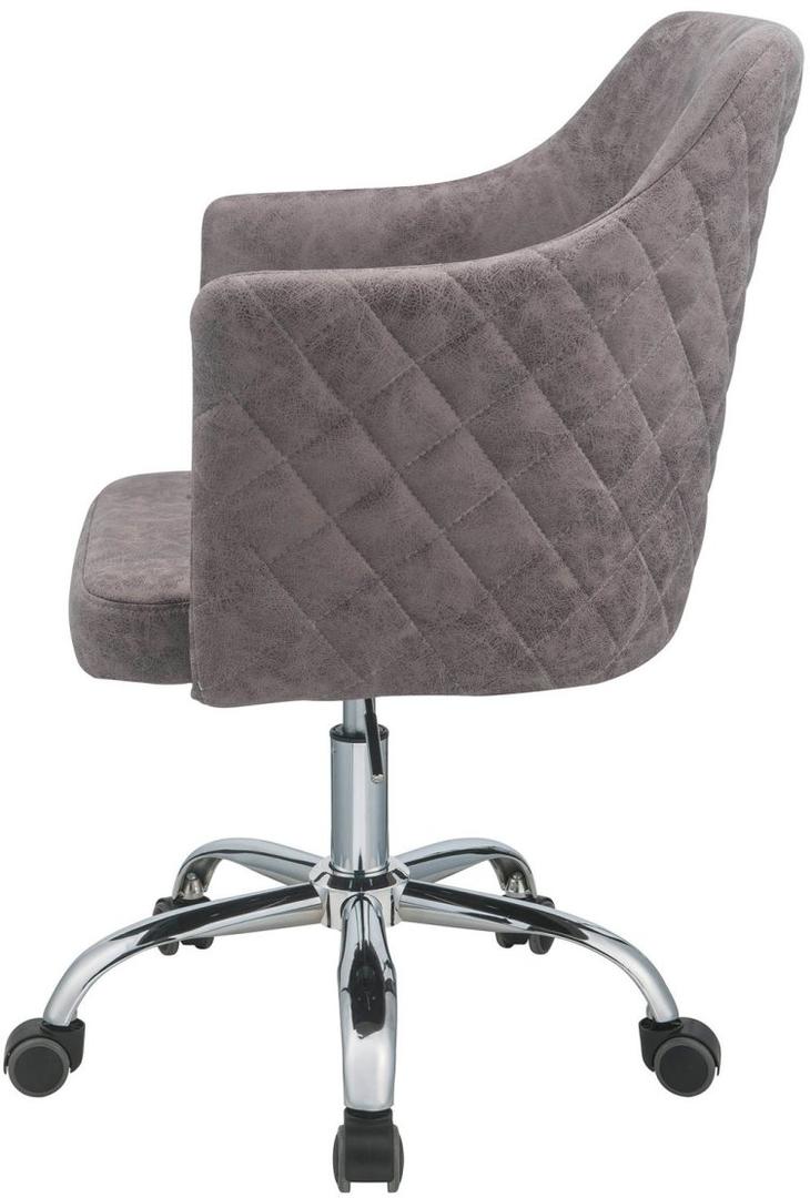 Dark Frey Antique Pu Office Chair By Homeroots | Office Chairs | Modishstore - 3