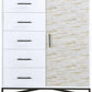 White Weathered Wood Pattern Wardrobe By Homeroots | Armoires & Wardrobes | Modishstore