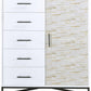 White Weathered Wood Pattern Wardrobe By Homeroots | Armoires & Wardrobes | Modishstore - 2