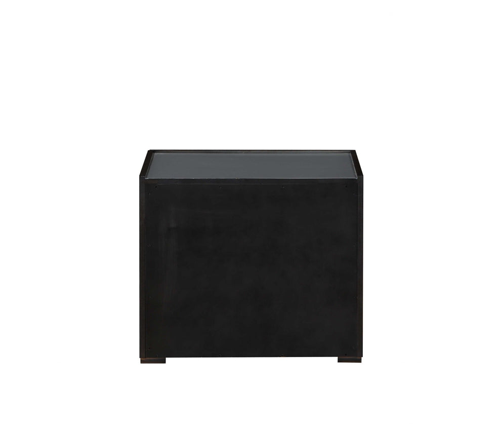 Dark Grey And Light Epresso Mdf Nightstand By Homeroots | Nightstands | Modishstore - 3
