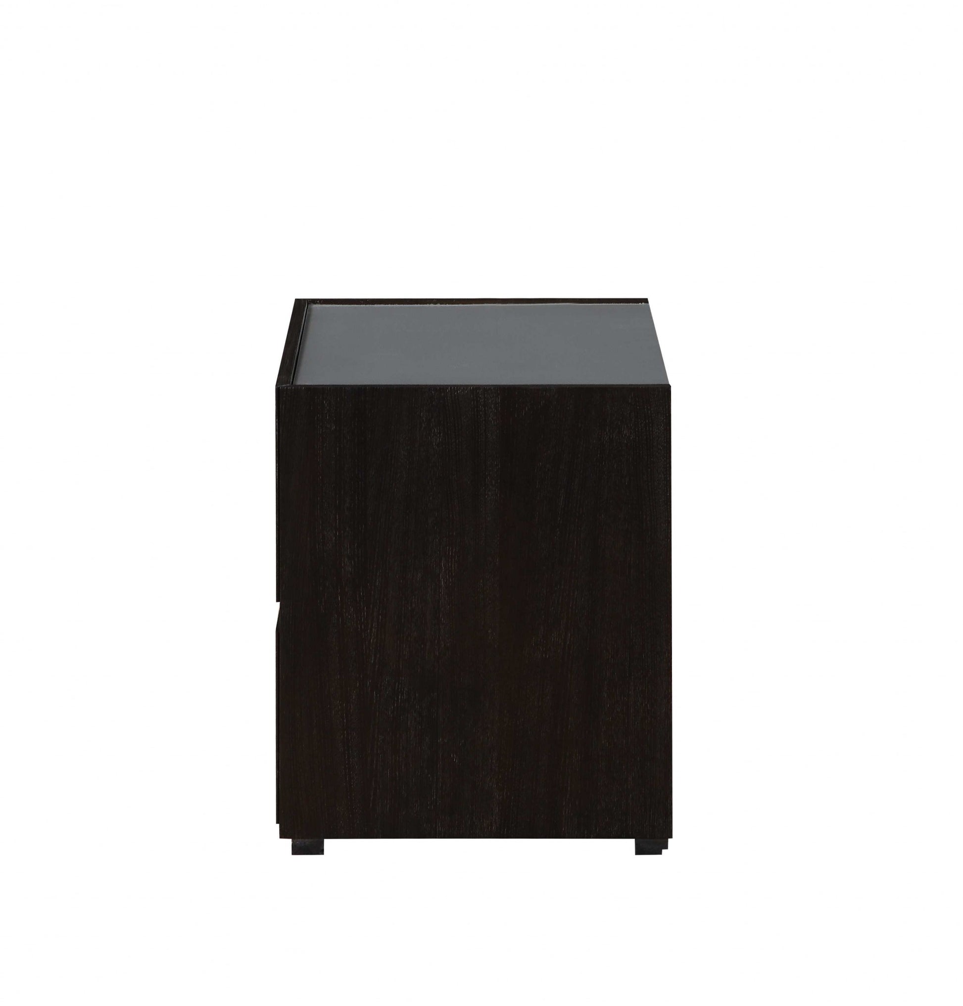 Dark Grey And Light Epresso Mdf Nightstand By Homeroots | Nightstands | Modishstore - 4