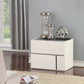 Cream White And Dark Grey Mdf Nightstand By Homeroots | Nightstands | Modishstore