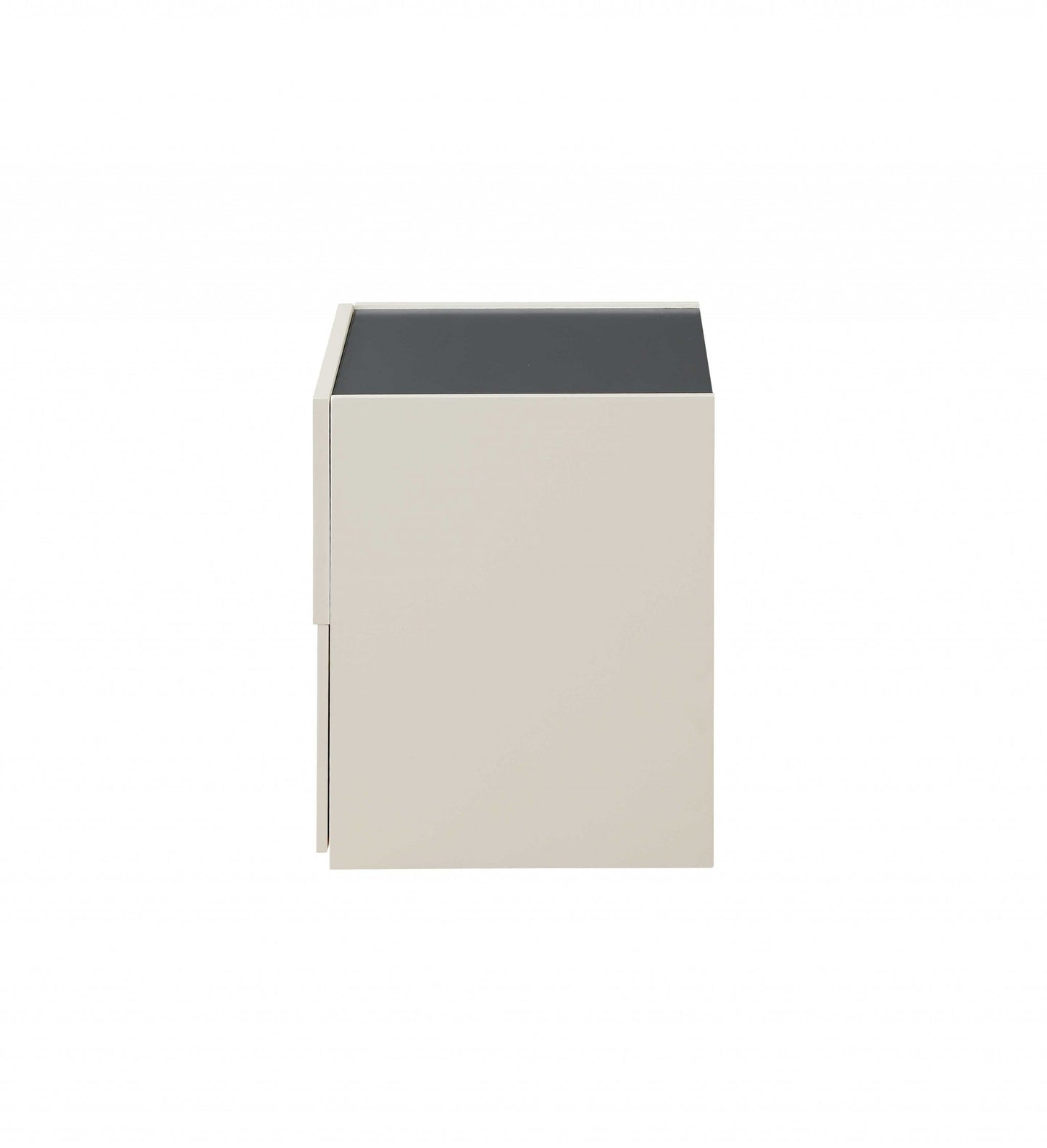 Cream White And Dark Grey Mdf Nightstand By Homeroots | Nightstands | Modishstore - 3