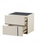 Cream White And Dark Grey Mdf Nightstand By Homeroots | Nightstands | Modishstore - 4