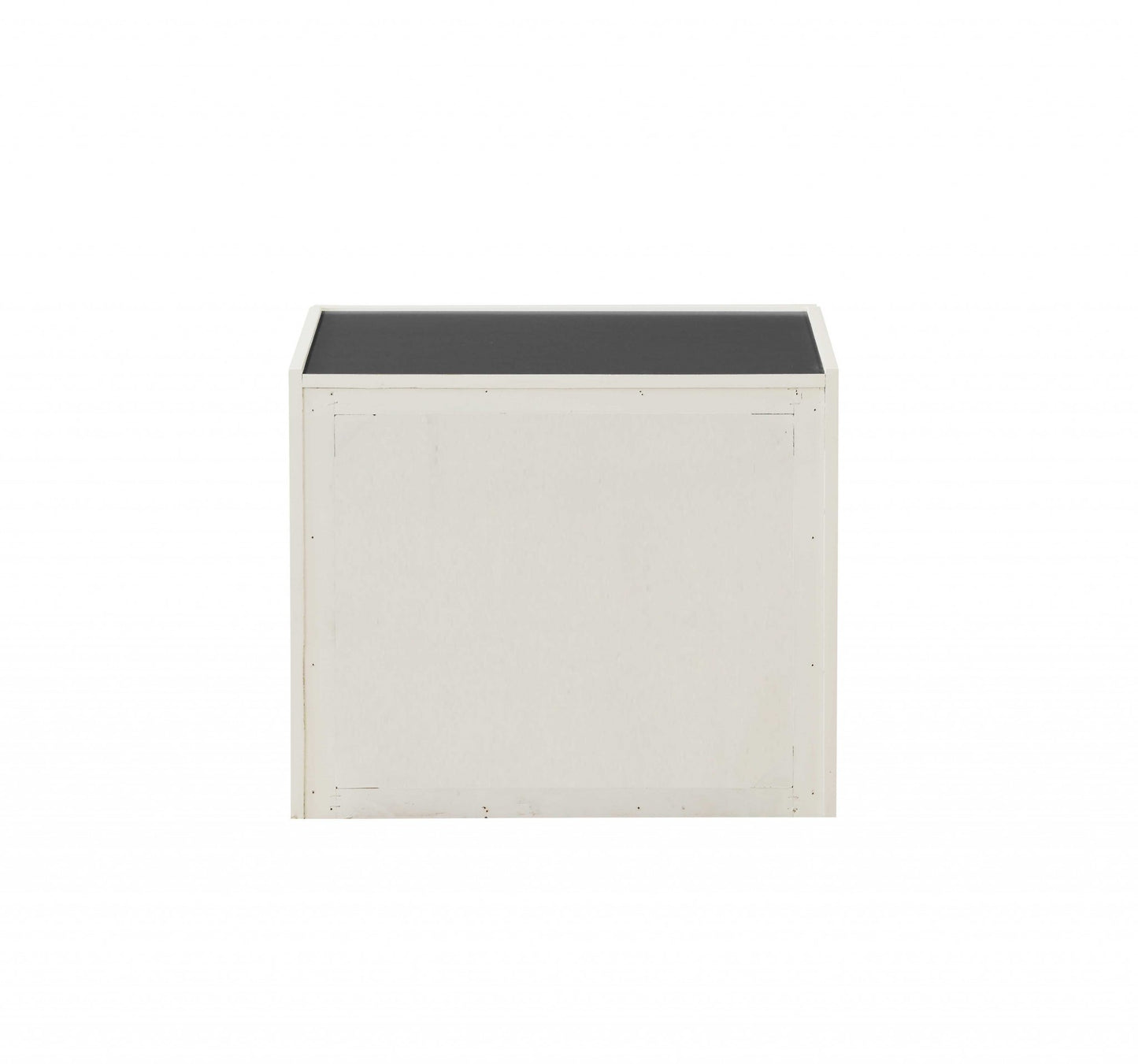 Cream White And Dark Grey Mdf Nightstand By Homeroots | Nightstands | Modishstore - 5