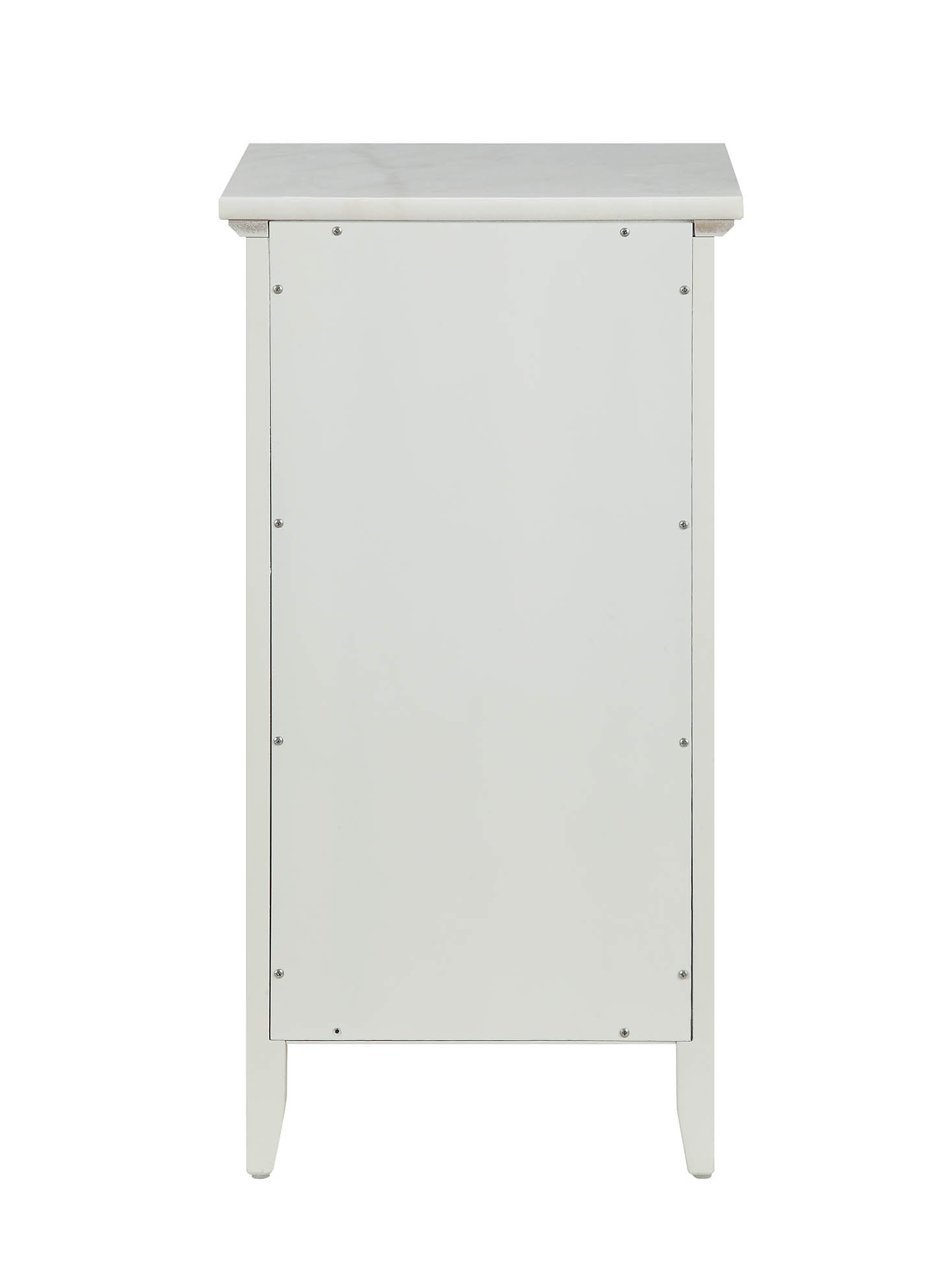 Compact Stylish White Marble Top Cabinet By Homeroots | Cabinets | Modishstore - 3