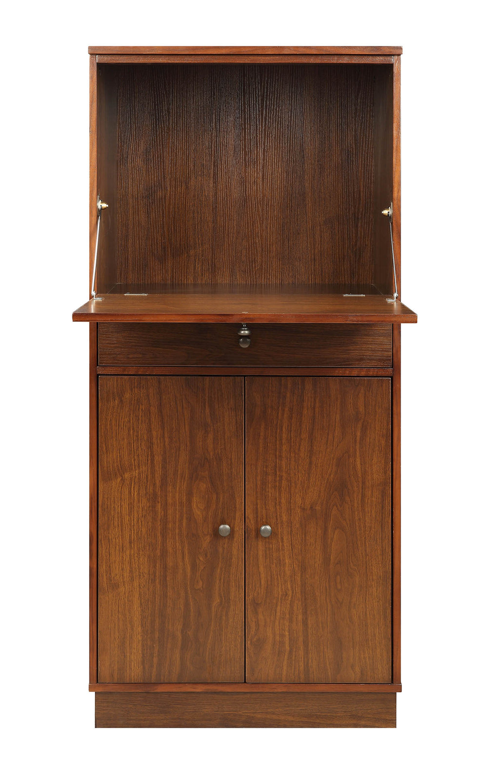 Walnut Mdf Wine Cabinet By Homeroots | Cabinets | Modishstore - 4