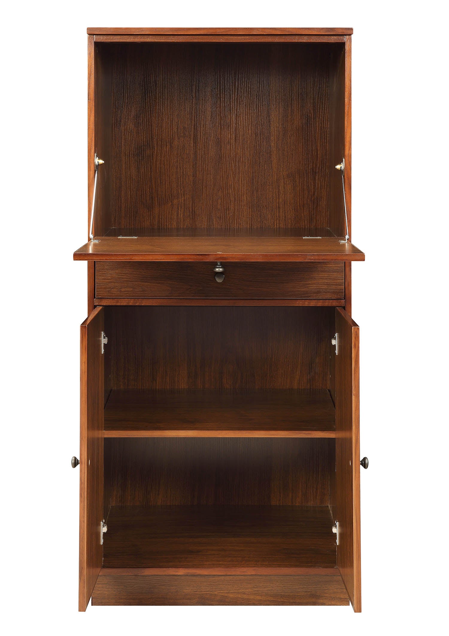Walnut Mdf Wine Cabinet By Homeroots | Cabinets | Modishstore - 5