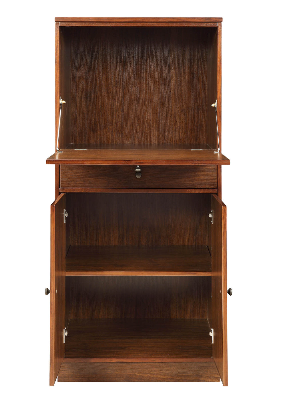Walnut Mdf Wine Cabinet By Homeroots | Cabinets | Modishstore - 5