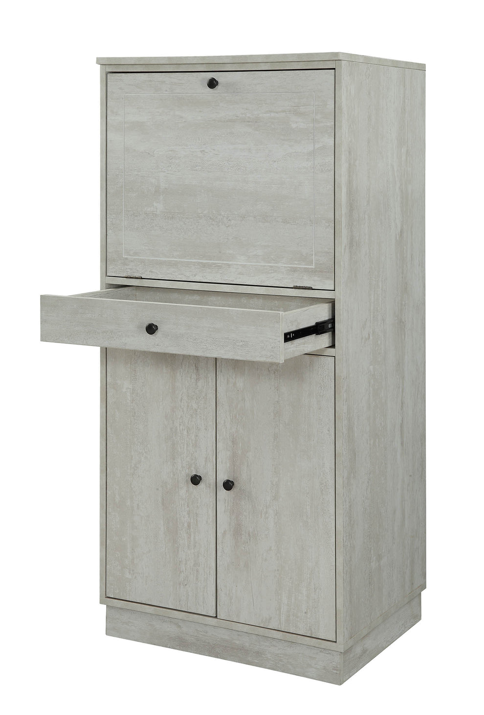 Antique White Mdf Wine Cabinet By Homeroots | Cabinets | Modishstore - 5