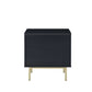 Contemporary Black And Brass Nightstand By Homeroots | Nightstands | Modishstore - 4
