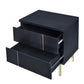 Contemporary Black And Brass Nightstand By Homeroots | Nightstands | Modishstore - 5