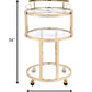 Gold And Clear Glass Serving Cart By Homeroots - 319137 | Bar Carts | Modishstore - 4