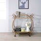 33' X 19' X 35' Champagne Metal Tube Serving Cart By Homeroots | Bar Carts | Modishstore - 3