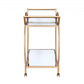 33' X 19' X 35' Champagne Metal Tube Serving Cart By Homeroots | Bar Carts | Modishstore - 4