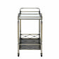 Antique Brass Metal Serving Cart By Homeroots - 319139 | Bar Carts | Modishstore - 3