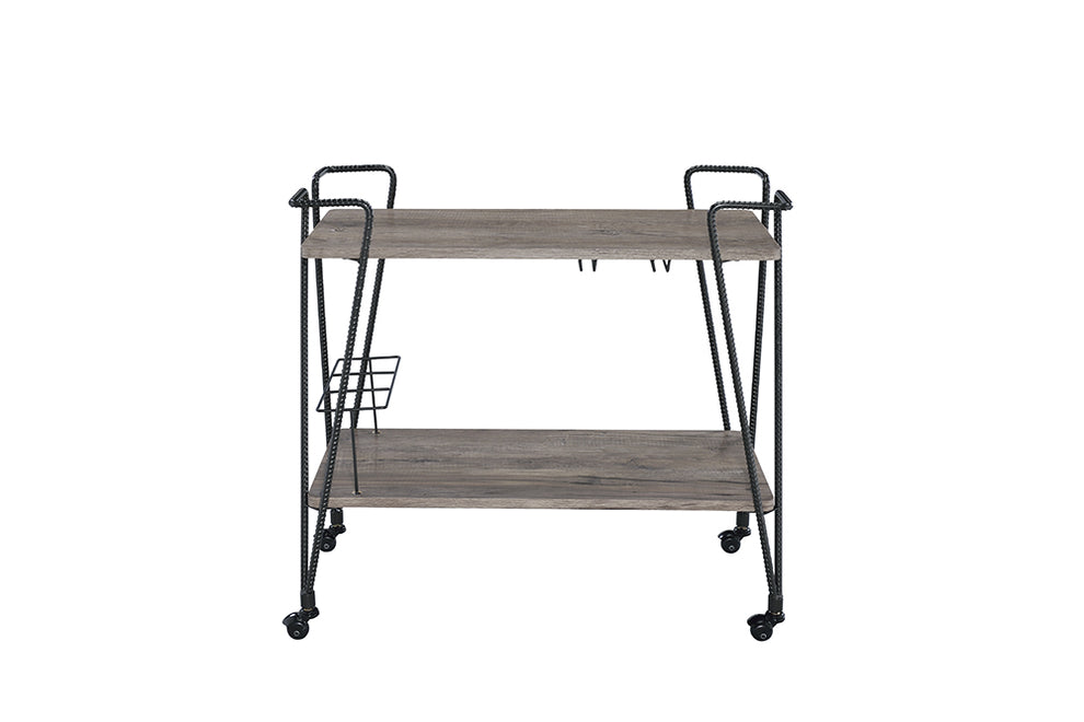 Black Metal Serving Cart By Homeroots - 319142 | Bar Carts | Modishstore - 5