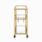 Gold And Clear Glass Serving Cart By Homeroots - 319143 | Bar Carts | Modishstore - 5