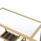 Gold And Clear Glass Serving Cart By Homeroots - 319143 | Bar Carts | Modishstore - 6