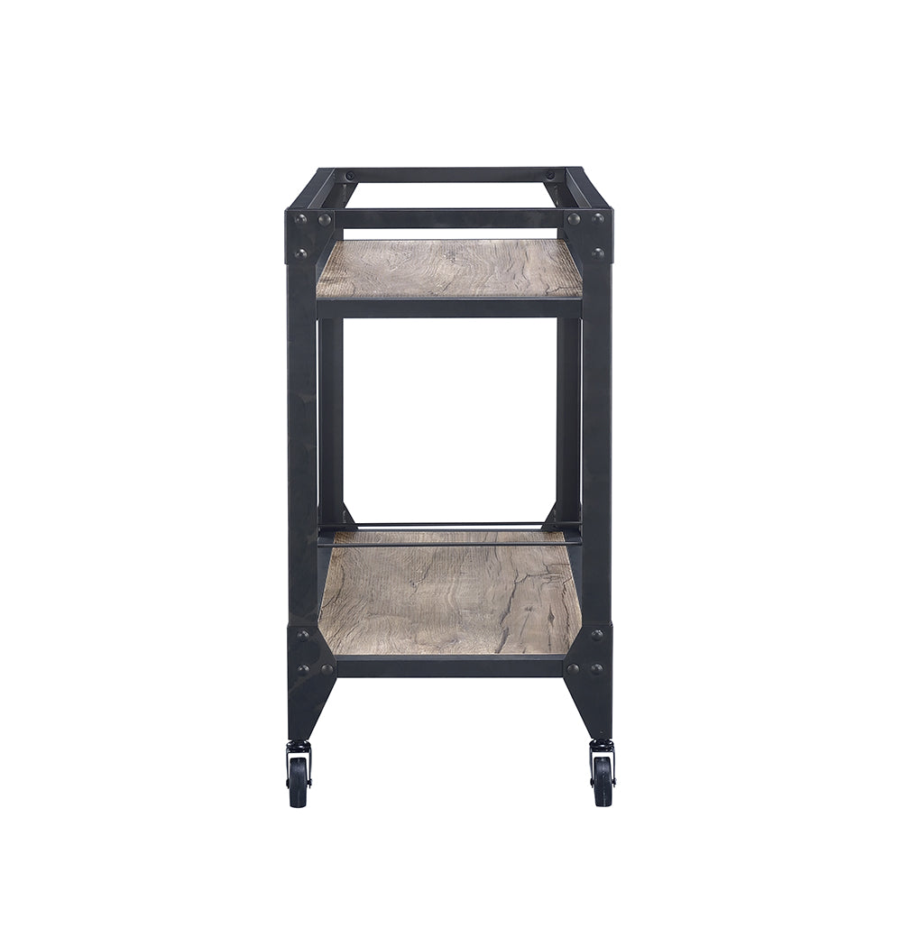 Black Metal Serving Cart By Homeroots - 319144 | Bar Carts | Modishstore - 4