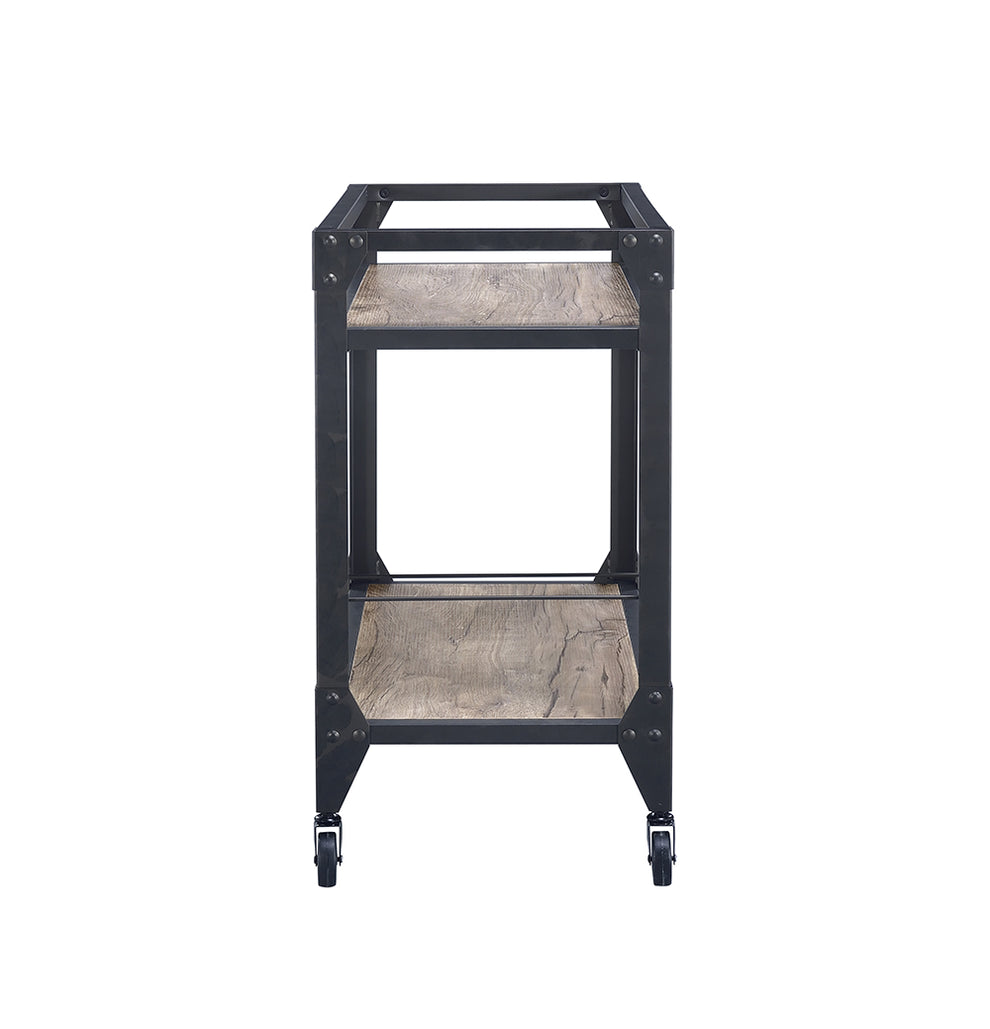 Black Metal Serving Cart By Homeroots - 319144 | Bar Carts | Modishstore - 4