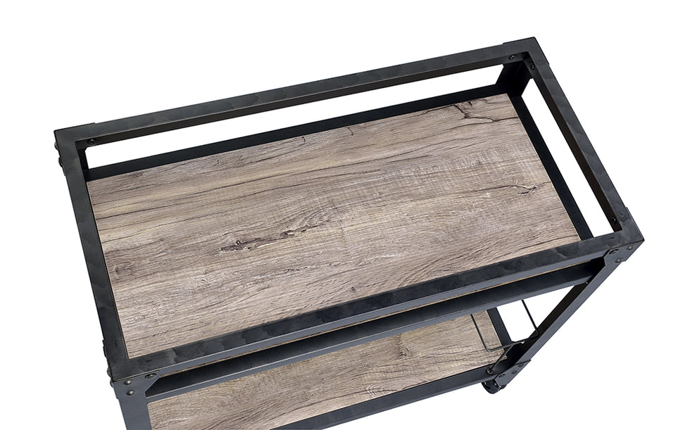 Black Metal Serving Cart By Homeroots - 319144 | Bar Carts | Modishstore - 5