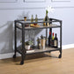 Black Metal Serving Cart By Homeroots - 319144 | Bar Carts | Modishstore