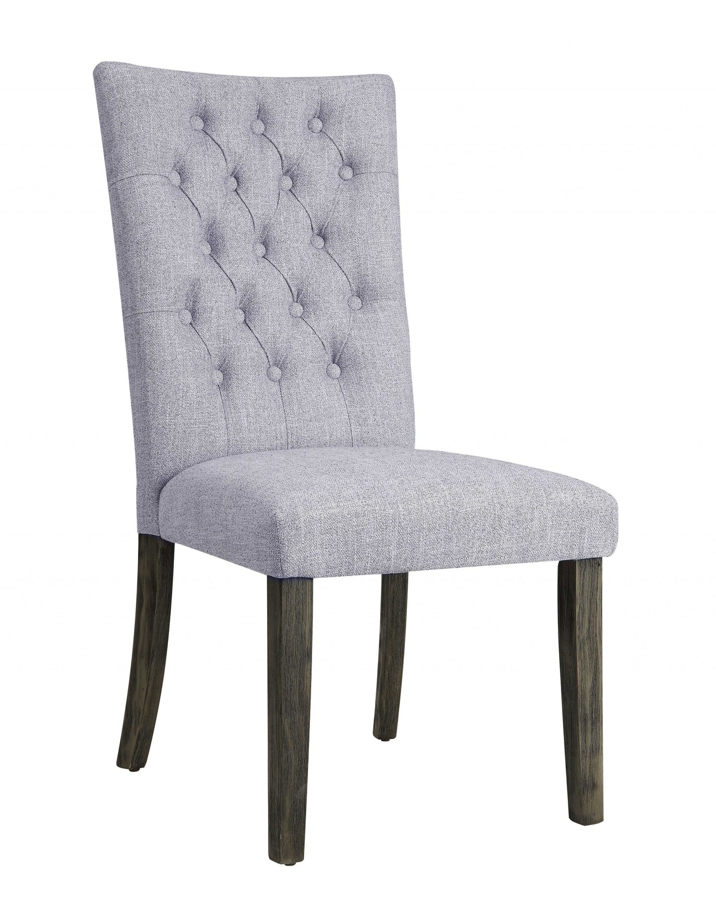 2Pc Gray Fabric And Gray Oak Side Chair By Homeroots | Dining Chairs | Modishstore