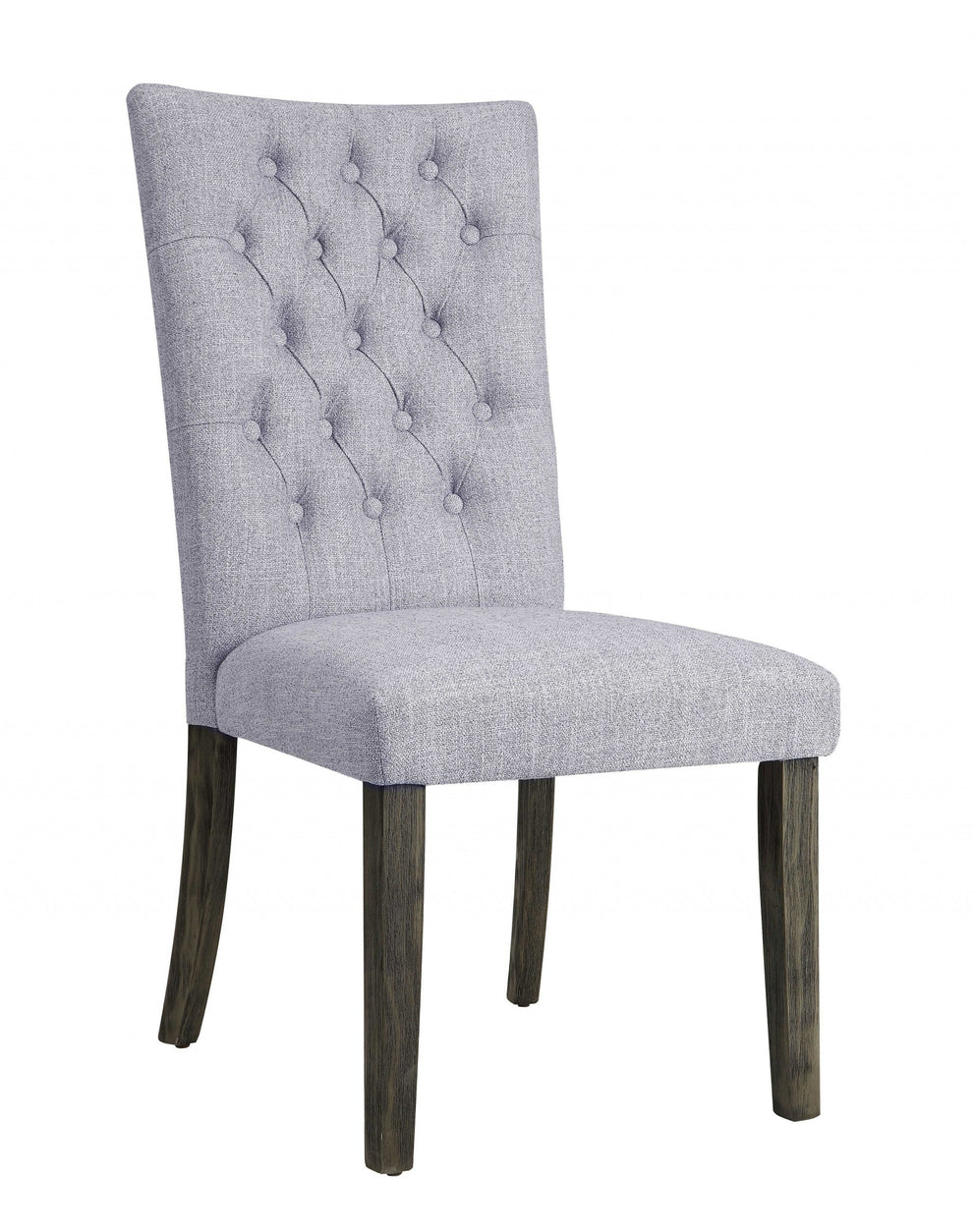 2Pc Gray Fabric And Gray Oak Side Chair By Homeroots | Dining Chairs | Modishstore - 2