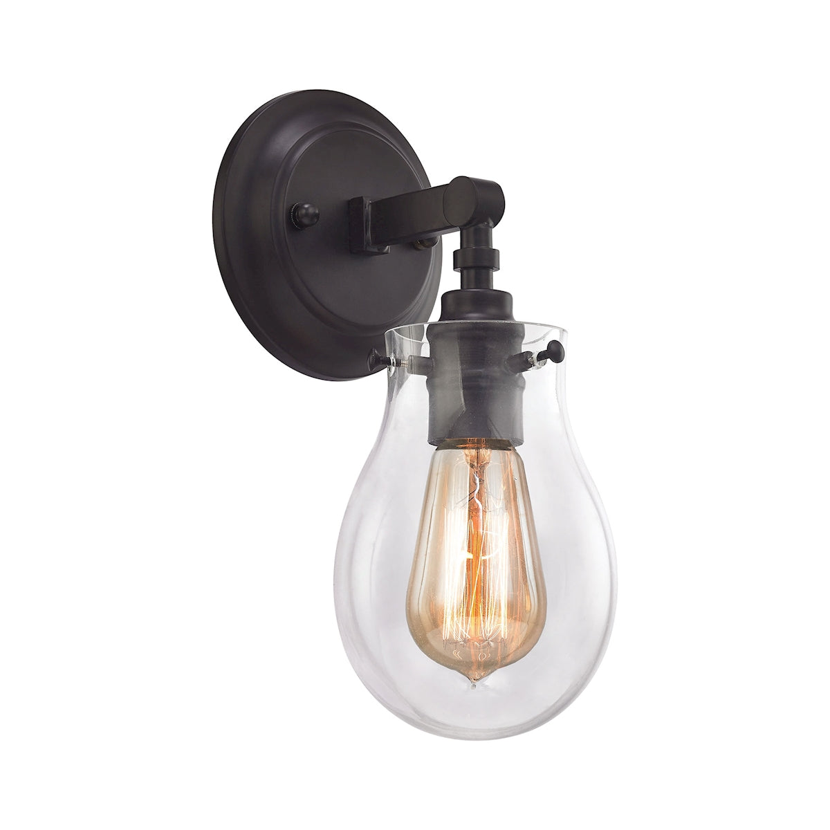Jaelyn 1-Light Vanity Lamp in Oil Rubbed Bronze with Clear Glass ELK Lighting | Vanity Light | Modishstore