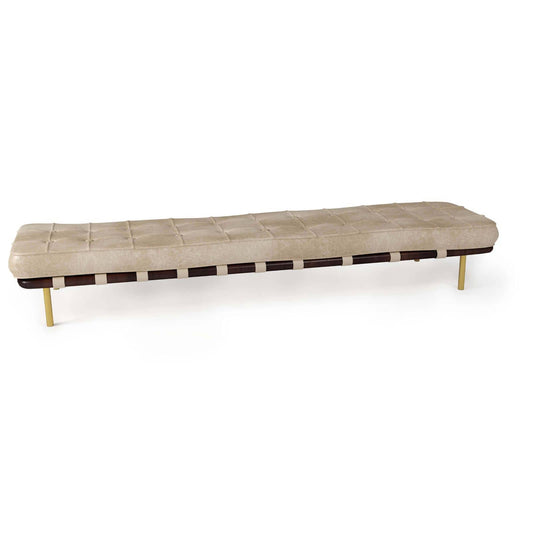 Tufted Gallery Bench Cappuccino By Regina Andrew | Benches | Modishstore