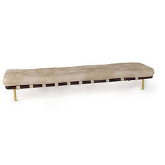 Tufted Gallery Bench Cappuccino By Regina Andrew