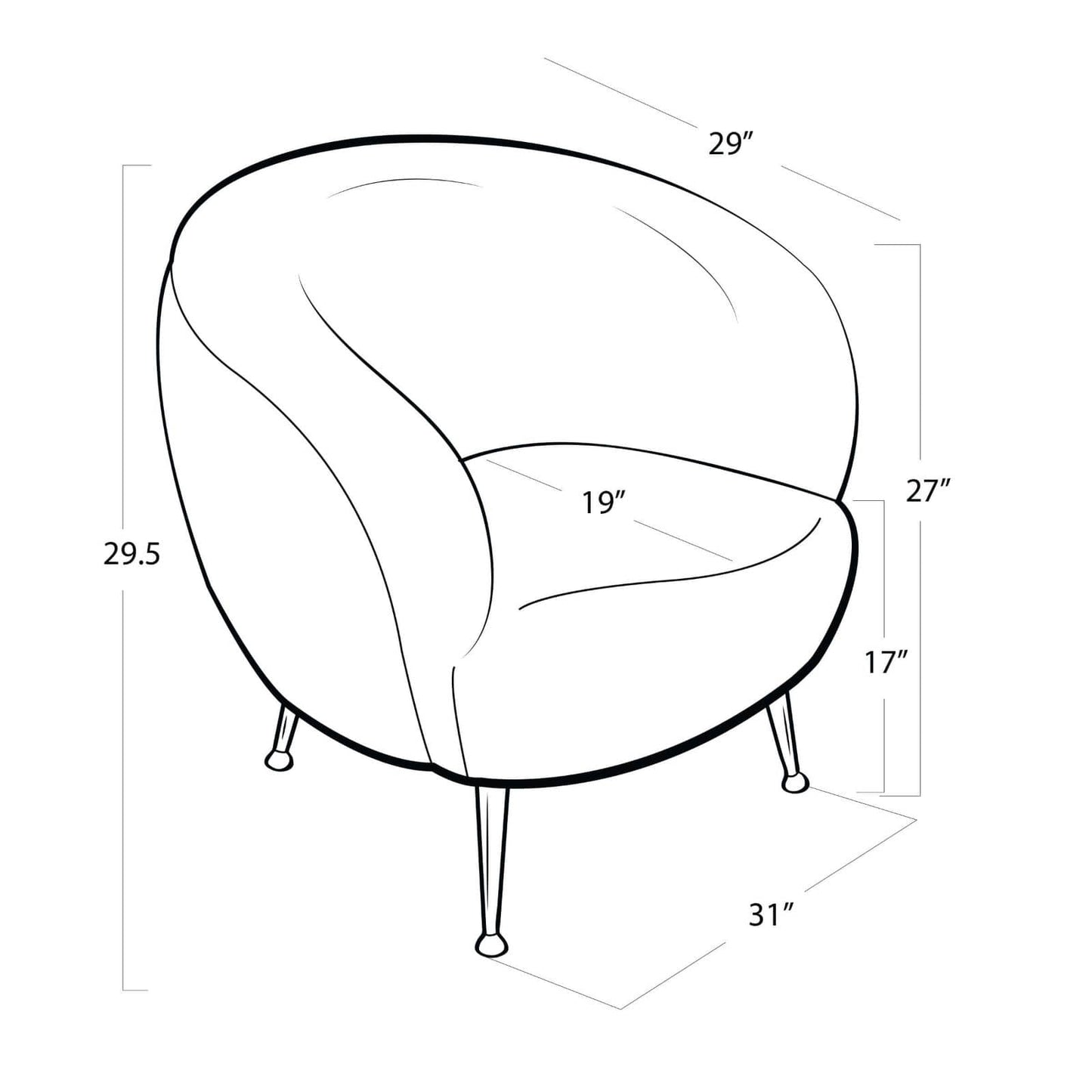 Beretta Leather Chair Cappuccino By Regina Andrew | Armchairs | Modishstore - 8