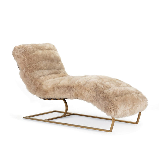 Siesta Chaise Lounge Longhair Sheepskin By Regina Andrew | Lounge Chairs | Modishstore