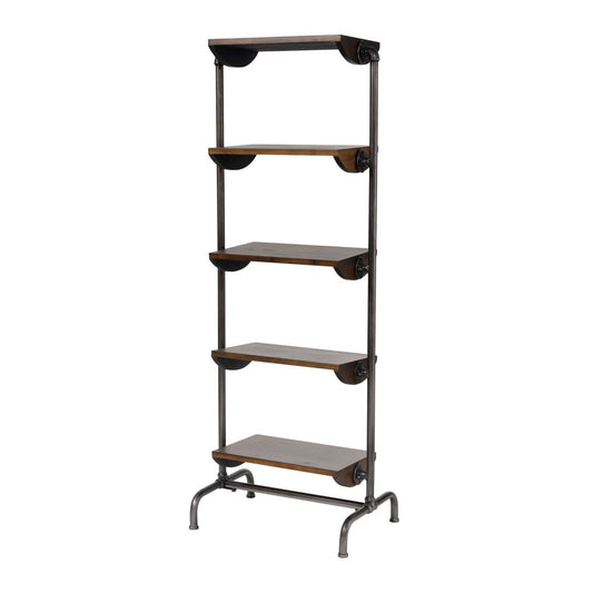 Industry City Bookcase in Black and Natural Wood Tone ELK Home | Bookcases | Modishstore