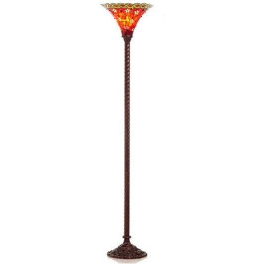 Tiffany-style Vintage Star Torchiere Lamp By Homeroots | Floor Lamps | Modishstore