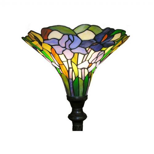 Tiffany-style Iris Torchiere By Homeroots | Floor Lamps | Modishstore - 2