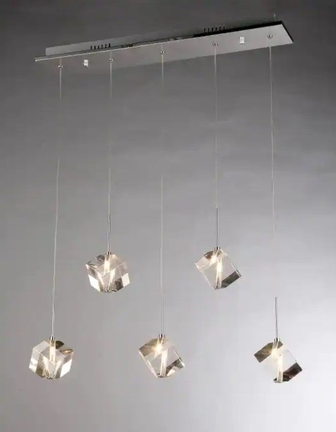 Firefly Floating Crystal 5-light Dangling Pendant By Homeroots | Pendant Lamps | Modishstore - 2