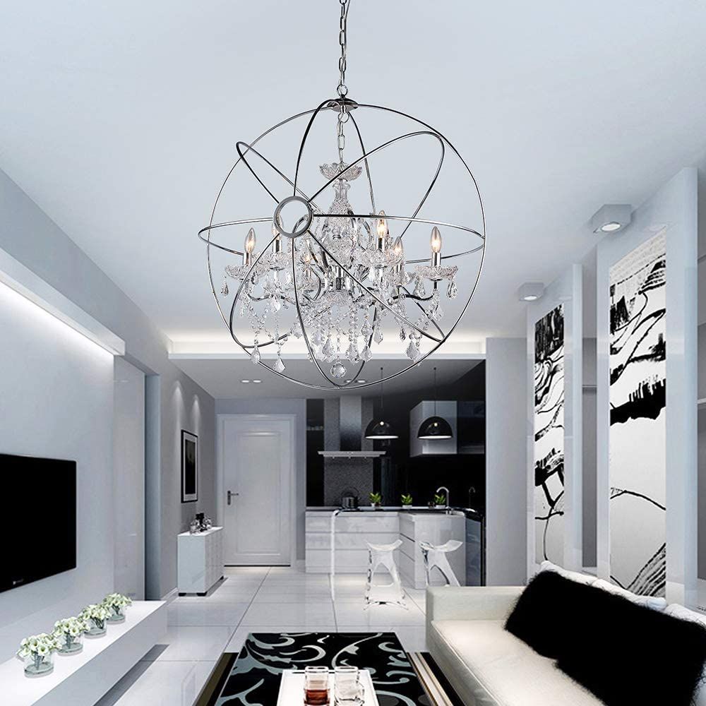 Saturn's Ring 32-inch Chandelier By Homeroots | Chandeliers | Modishstore - 3